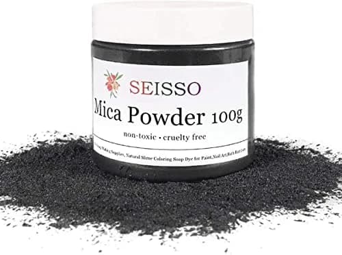 SEISSO Sliver Black Mica Powder 3.5 oz | Cosmetic Grade for Soap & Resin Projects thumbnail 2