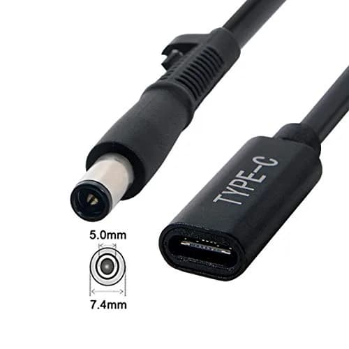 cablecc USB-C Female to DC 7.4x5.0mm PD Charge Cable 20cm (0.65ft) | Powers HP Laptops from USB-C Chargers thumbnail 5