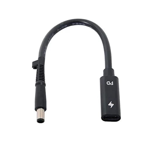 cablecc USB-C Female to DC 7.4x5.0mm PD Charge Cable 20cm (0.65ft) | Powers HP Laptops from USB-C Chargers thumbnail 1