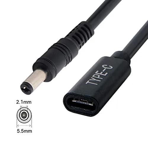 cablecc USB-C Female to DC 5.5x2.1mm PD Charge Cable 20cm (0.65ft) | Powers Laptops 18-20V thumbnail 6