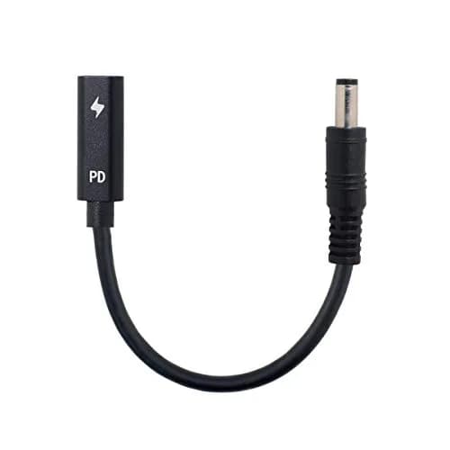 cablecc USB-C Female to DC 5.5x2.1mm PD Charge Cable 20cm (0.65ft) | Powers Laptops 18-20V thumbnail 1