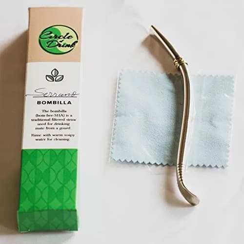 Circle of Drink Serrano Handmade Alpaca Silver Yerba Mate Bombilla (Straw) - 16.5 cm | Filter & Cleaning Cloth Included thumbnail 6