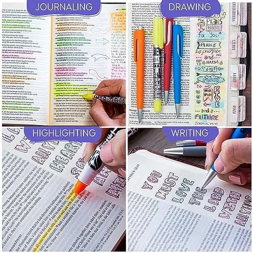 BLIEVE Aesthetic Gel Pens and Highlighters Set 10-Piece | Smooth Ink, No Bleed, Bible Journaling thumbnail 7
