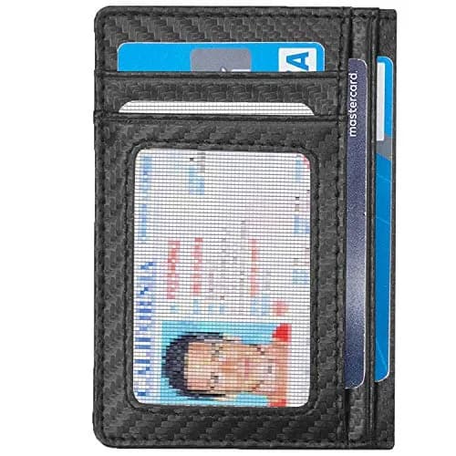 Dorras Slim Wallet Minimalist Front Pocket RFID Blocking Bifold Wallet with ID Window - Black | Genuine Leather thumbnail 5