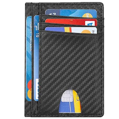 Dorras Slim Wallet Minimalist Front Pocket RFID Blocking Bifold Wallet with ID Window - Black | Genuine Leather thumbnail 6