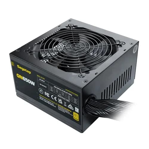 Segotep 650W Power Supply 80 Plus Gold Certified | Non-Modular Gaming PSU with 4 PCIe Connectors (120mm Fan) thumbnail 1