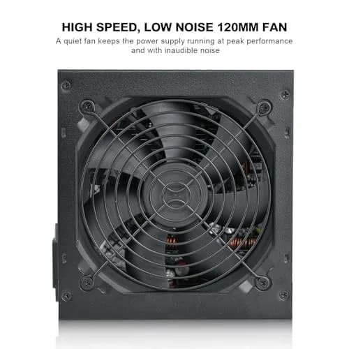 Segotep 650W Power Supply 80 Plus Gold Certified | Non-Modular Gaming PSU with 4 PCIe Connectors (120mm Fan) thumbnail 8