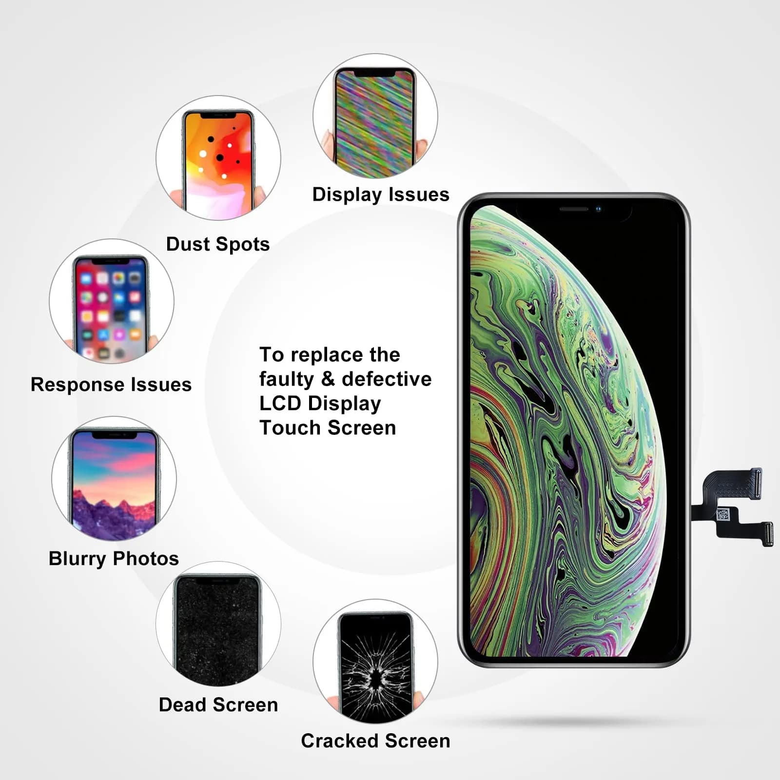 LL TRADER iPhone XS LCD Screen Replacement 5.8'' (14.7 cm) with Repair Kit | FHD Retina Display - view 6