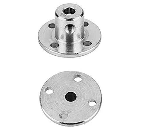 daier 4Pcs 3.17mm Flange Coupling Connector Set with M3 Hex Wrench | Rigid Shaft Coupler for RC Motors thumbnail 2