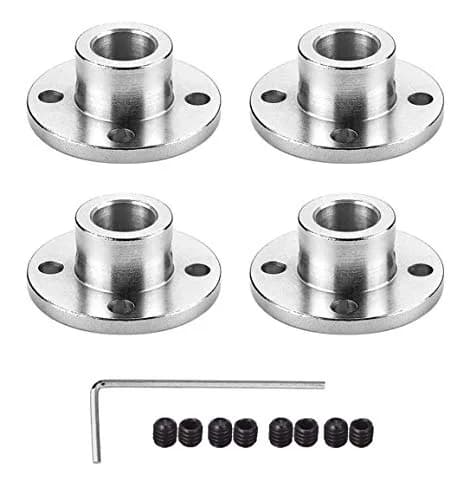daier 10mm Flange Coupling Connector Set with Hex Wrench & Screws | 4Pcs Steel Rigid Coupler Accessory thumbnail 1