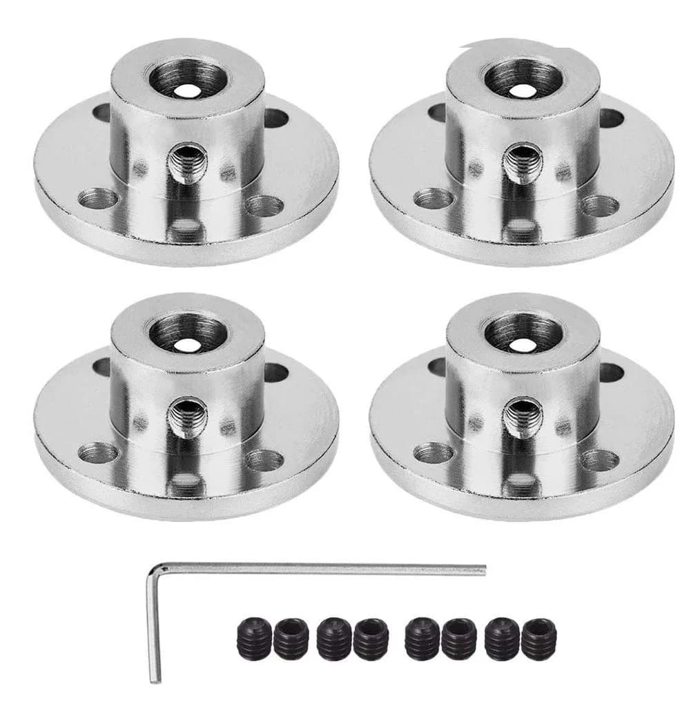 daier 8mm Flange Coupling Connector | Rigid Guide Model for RC Model Motors, 4 pcs, Steel & Alloy, 13mm height