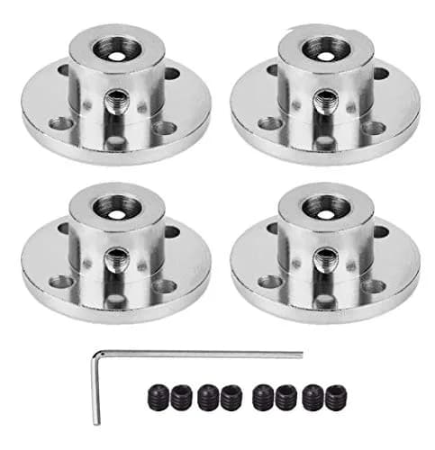daier 8mm Flange Coupling Connector | Rigid Guide Model for RC Model Motors, 4 pcs, Steel & Alloy, 13mm height thumbnail 1