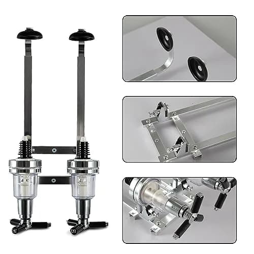 MUGLIO 2 Bottle Wall Mounted Liquor Dispenser Stand | Modern Aluminum Alloy Bar Butler Bracket thumbnail 3