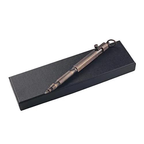 SMOOTHERPRO Solid Brass Bolt Action Pen, Refillable, Bronze | Smooth Ink Flow, Acid-Free Paper, Fade-Resistant thumbnail 5