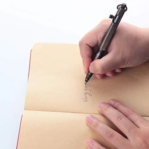 SMOOTHERPRO Solid Brass Bolt Action Pen, Refillable, Bronze | Smooth Ink Flow, Acid-Free Paper, Fade-Resistant thumbnail 6