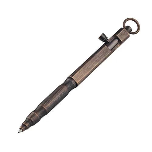SMOOTHERPRO Solid Brass Bolt Action Pen, Refillable, Bronze | Smooth Ink Flow, Acid-Free Paper, Fade-Resistant thumbnail 1