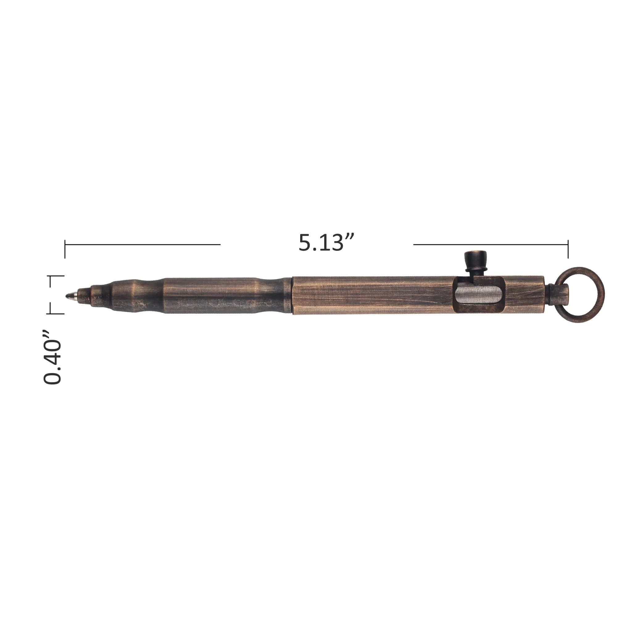 SMOOTHERPRO Solid Brass Bolt Action Pen, Refillable, Bronze | Smooth Ink Flow, Acid-Free Paper, Fade-Resistant - view 3