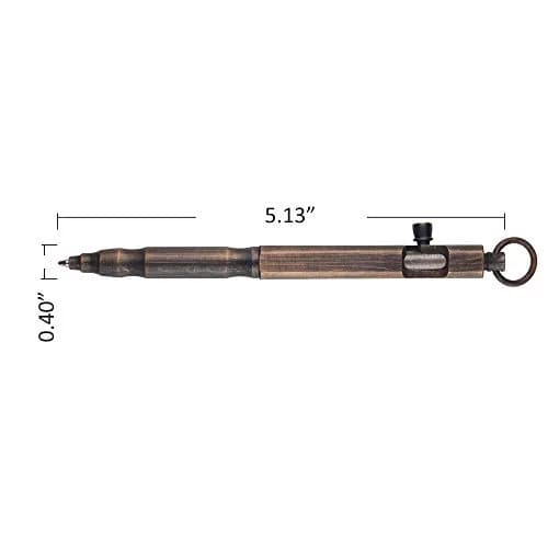 SMOOTHERPRO Solid Brass Bolt Action Pen, Refillable, Bronze | Smooth Ink Flow, Acid-Free Paper, Fade-Resistant thumbnail 3