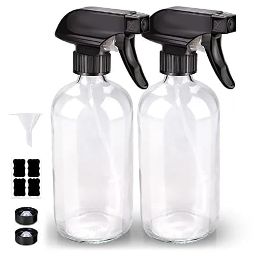 Bontip Glass Spray Bottle 473ml (16 oz) for Cleaning & Plants | UV Protection, BPA-Free, 2-Pack thumbnail 2