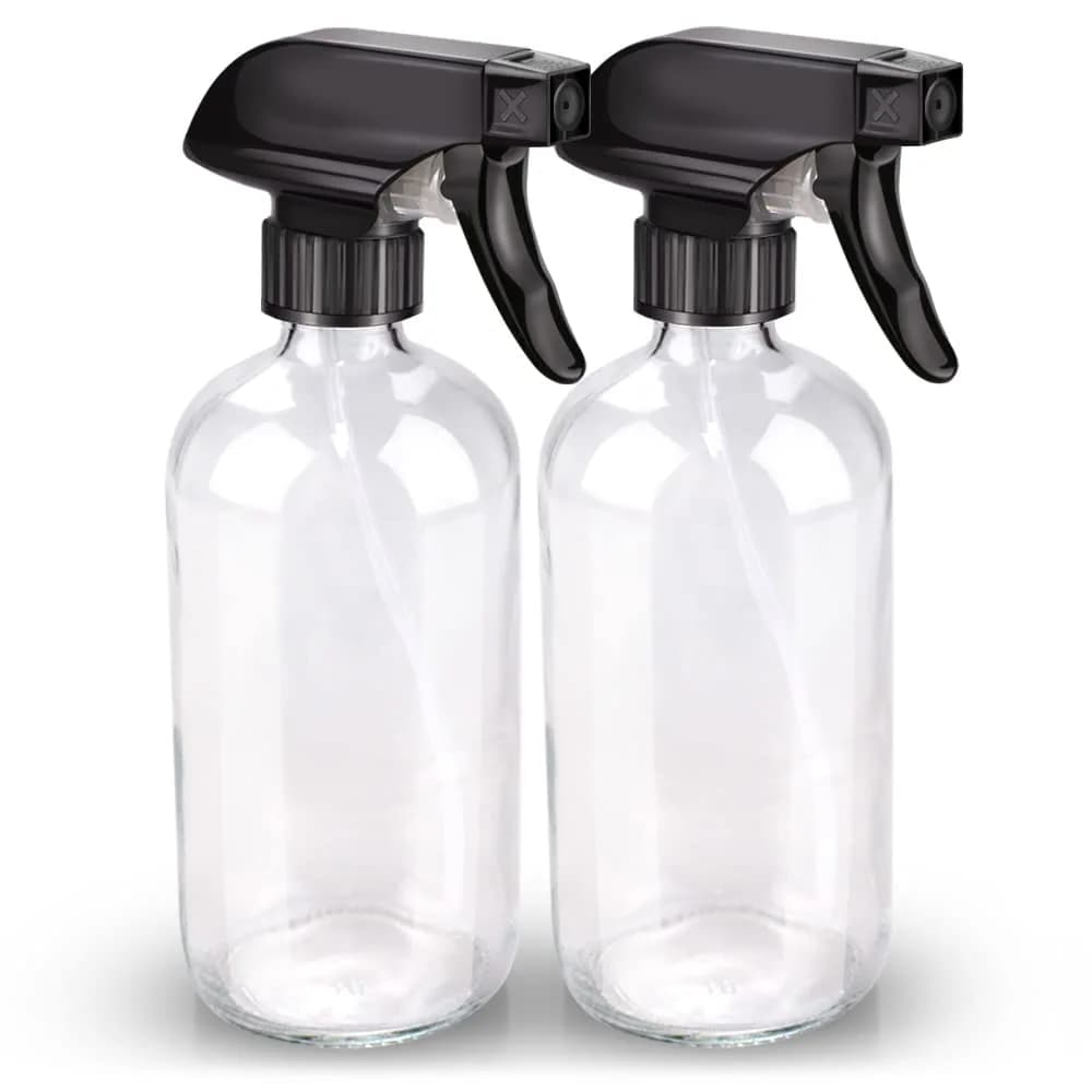 Bontip Glass Spray Bottle 473ml (16 oz) for Cleaning & Plants | UV Protection, BPA-Free, 2-Pack - main product image