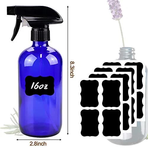 Bontip Blue Glass Spray Bottle 473ml (16 oz) 2-Pack | UV Protection for Contents thumbnail 6