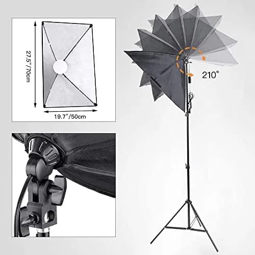 MOUNTDOG Softbox Lighting Kit 19.7"x27.5" | Studio Light with Remote & 3 Color Temp thumbnail 4