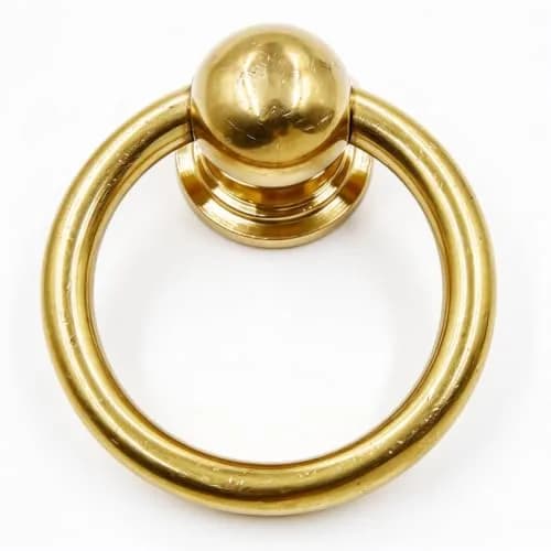 LC LICTOP Brass Drop Ring Pulls, 1.6 Inch Antique, 2Pcs | Vintage Brass Cabinet Handles with Ergonomic Ring thumbnail 8