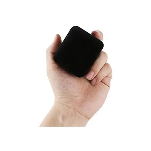 Omeet LED Velvet Ring Box for Proposal, Engagement, Wedding, Slim - Black | Compact Jewelry Storage Case with Built-in Light thumbnail 4