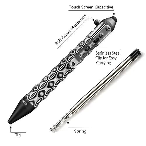 Cool Hand 4.5'' G10 Bolt Action Pen | Refillable Ballpoint Ink, Ergonomic Design thumbnail 7