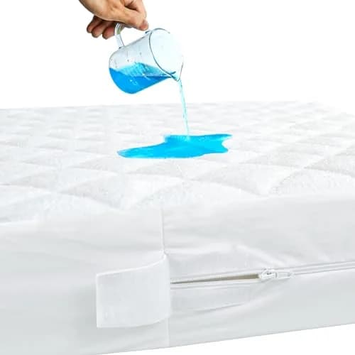 Biloban Zippered Crib Mattress Protector Waterproof 6-Sided Encasement 71cm x 132cm x 15cm (Pack of 1) thumbnail 1