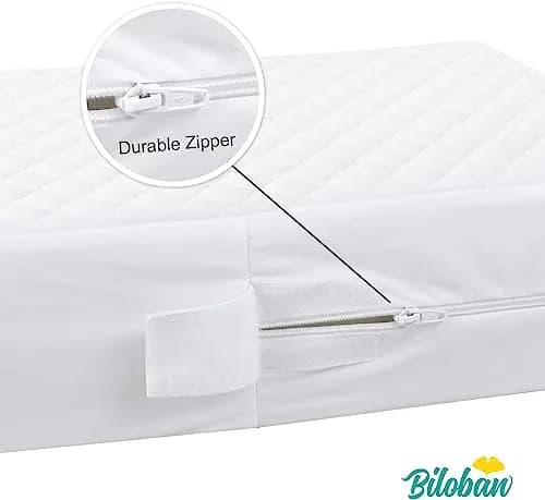 Biloban Zippered Crib Mattress Protector Waterproof 6-Sided Encasement 71cm x 132cm x 15cm (Pack of 1) thumbnail 5