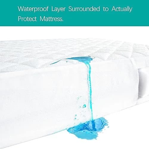 Biloban Zippered Crib Mattress Protector Waterproof 6-Sided Encasement 71cm x 132cm x 15cm (Pack of 1) thumbnail 6