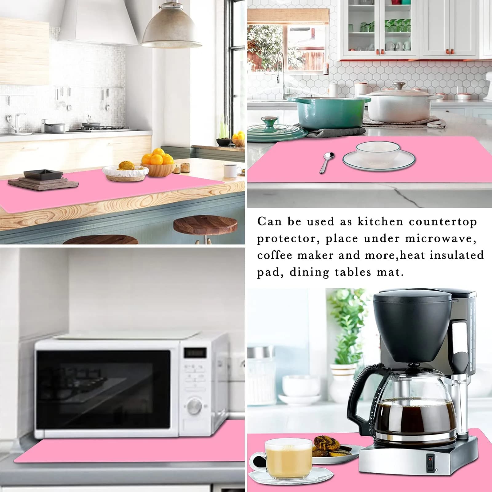 Gartful Pink Oversize Silicone Mat 70cm x 50cm (27.6" x 19.7") | Protects Surfaces from Crafts & Heat - view 5
