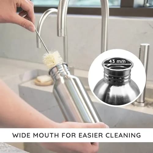 Bambaw Water Bottle 500 ml Eco Non-Insulated Stainless Steel Sports Bottle BPA-Free | Minimalist, Leakproof & Eco-Friendly thumbnail 4