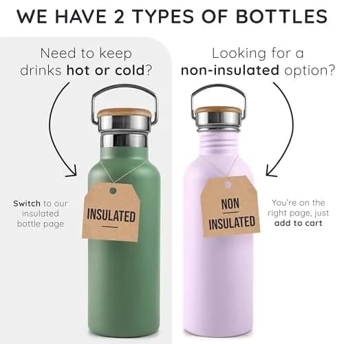 Bambaw Stainless Steel Water Bottle 750 ml | Leakproof, Reusable & Eco-Friendly for Travel & Yoga thumbnail 6
