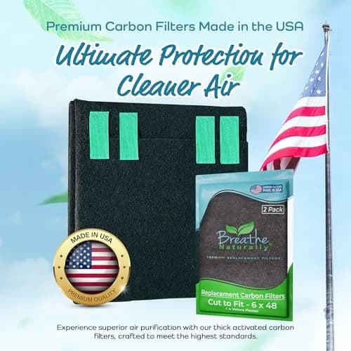 Breathe Naturally Universal Carbon Air Filter 6x48 | Custom Cut, Extra Thick 0.2-inch, Made in USA thumbnail 2