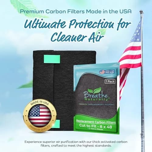 Breathe Naturally Universal Cut To Fit Carbon Activated Air Filter 8x48 | Customizable, USA-Made for Clean Indoor Air thumbnail 2