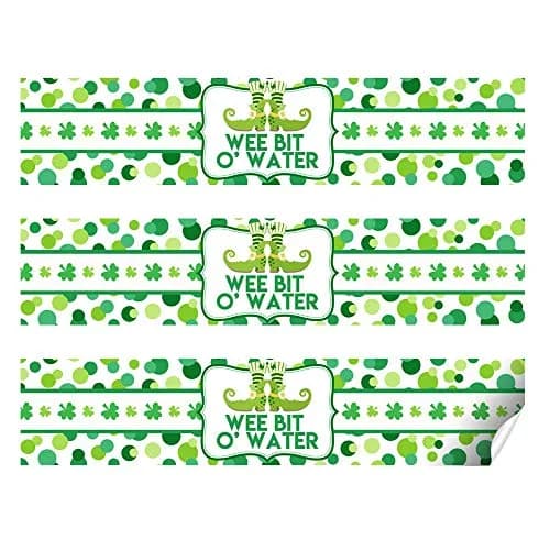 Amanda Creation Wee Bit O’ Fun St. Patrick’s Day Waterproof Water Bottle Sticker Wrappers, 20 Labels (1.75" x 8.5") | Waterproof Vinyl Wraps thumbnail 5