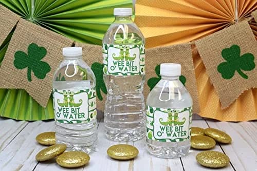 Amanda Creation Wee Bit O’ Fun St. Patrick’s Day Waterproof Water Bottle Sticker Wrappers, 20 Labels (1.75" x 8.5") | Waterproof Vinyl Wraps thumbnail 2
