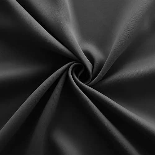 KOUFALL Black Valances for Windows 52 W x 15 L inch | Blackout Curtain for Kitchen & Bathroom thumbnail 5