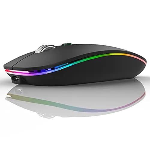 Uiosmuph G12 Wireless Mouse | Rechargeable, Silent, USB-C, 1600 DPI, Matte Black thumbnail 1