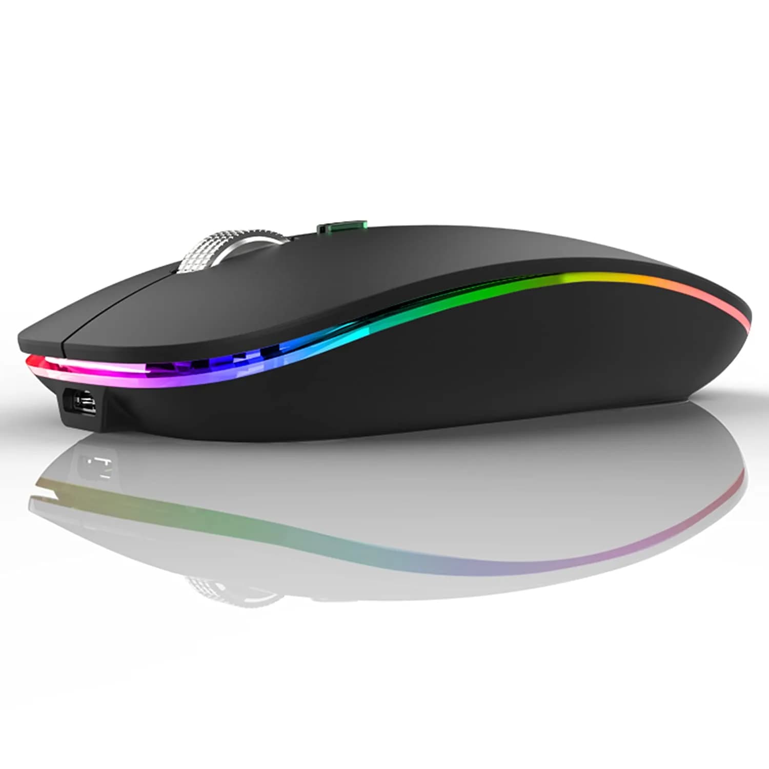 Uiosmuph G12 Wireless Mouse | Rechargeable, Silent, USB-C, 1600 DPI, Matte Black - main product image