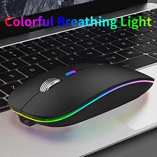 Uiosmuph G12 Wireless Mouse | Rechargeable, Silent, USB-C, 1600 DPI, Matte Black thumbnail 2