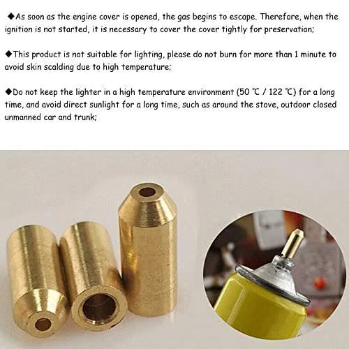 Acxico Brass Gas Refill Adapter for S.T Dupont Lighter | Leak-proof, Durable, Brass, 3 Pack thumbnail 4