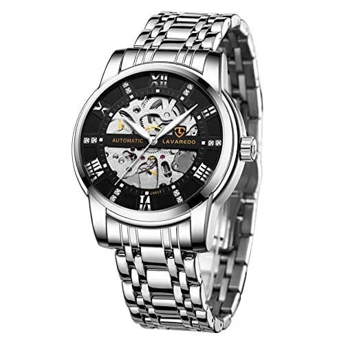 A ALPS Automatic Mechanical Watch for Men, 41mm Stainless Steel Case, 20mm Band, 30M Water Resistant | Skeleton Dial thumbnail 1