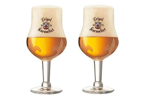 Tripel Karmeliet Tulip Belgian Beer Glass Set of 2 | 330ml (11.2 Oz) Chalices thumbnail 1