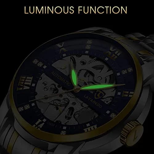 A ALPS Mens Watch, Automatic Self-Winding Mechanical Waterproof Watch with Roman Numerals thumbnail 4
