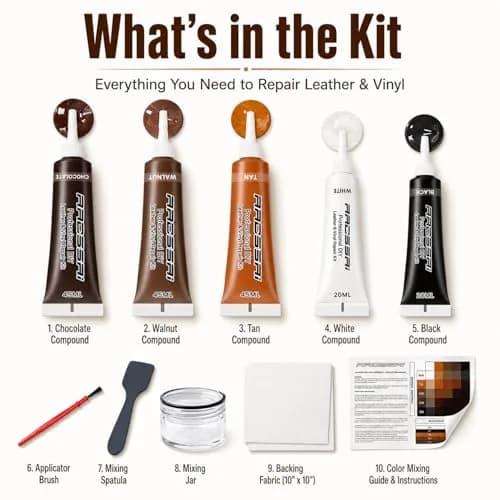 ARCSSAI ARCSSAL Brown Leather Repair Kit | Restores Furniture, Sofas, Jackets, Car Seats & Purses thumbnail 6