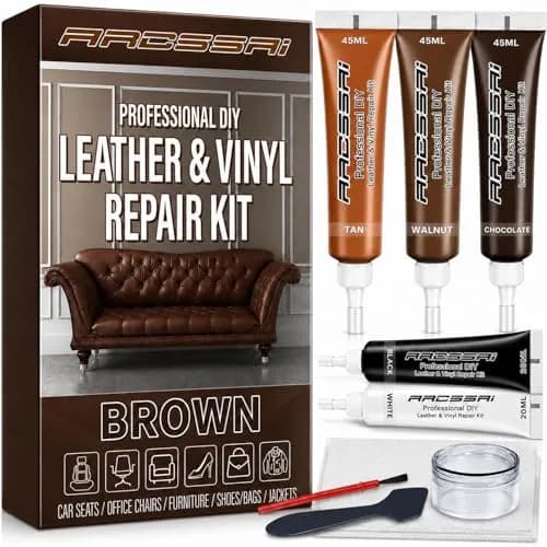 ARCSSAI ARCSSAL Brown Leather Repair Kit | Restores Furniture, Sofas, Jackets, Car Seats & Purses thumbnail 1