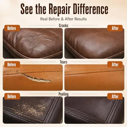 ARCSSAI ARCSSAL Brown Leather Repair Kit | Restores Furniture, Sofas, Jackets, Car Seats & Purses thumbnail 3